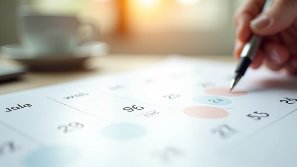 Kalender mit eingekreisten Terminen zeigt 6-Jahres-Sperrfrist und Ablaufdatum von Vermögenswirksamen Leistungen