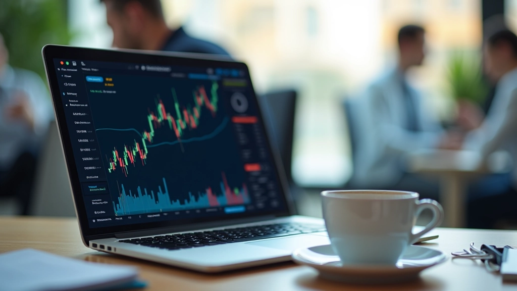 Fondssparplan mit Aktiendiagrammen und Investitionsgraphen auf dem Bildschirm